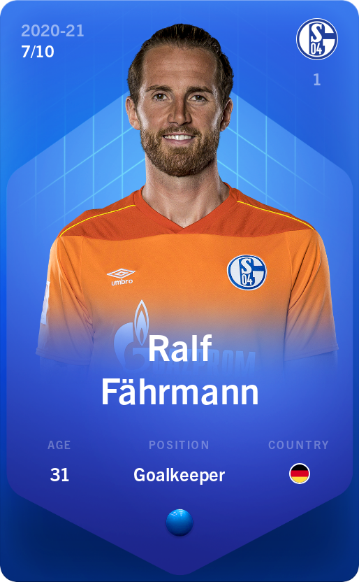 Sorare - Sorare Official - Ralf Fährmann 2020-21 • Super Rare 7/10 - NFT # 106450520852152360396064136181721717317200023220399241914912199439556174300423