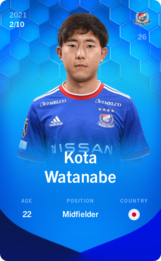 Sorare - Sorare Official - Kota Watanabe 2021-22 • Super Rare 2/10 - NFT # 113038719803390584827485578500230512884093175747003325810310690462847482006319
