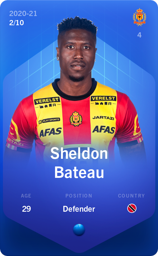 Sorare - Sorare Official - Sheldon Bateau 2020-21 • Super Rare 2/10 - NFT # 68932073567957762784370486216269844790631351444744403011056313661567204018069