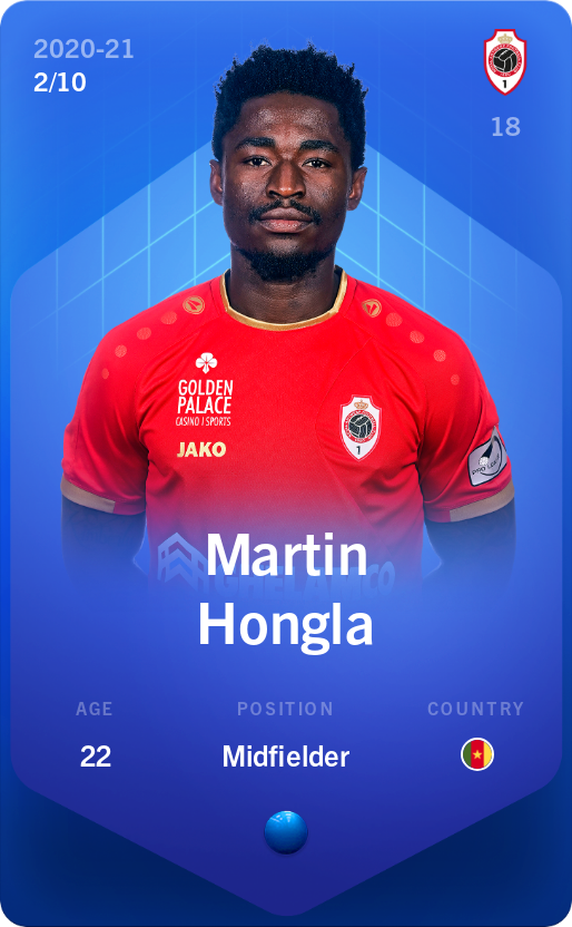 Sorare - Sorare Official - Martin Hongla 2020-21 • Super Rare 2/10 - NFT # 51274405996915415276976568135523799631470482468319769576214876953958819072813