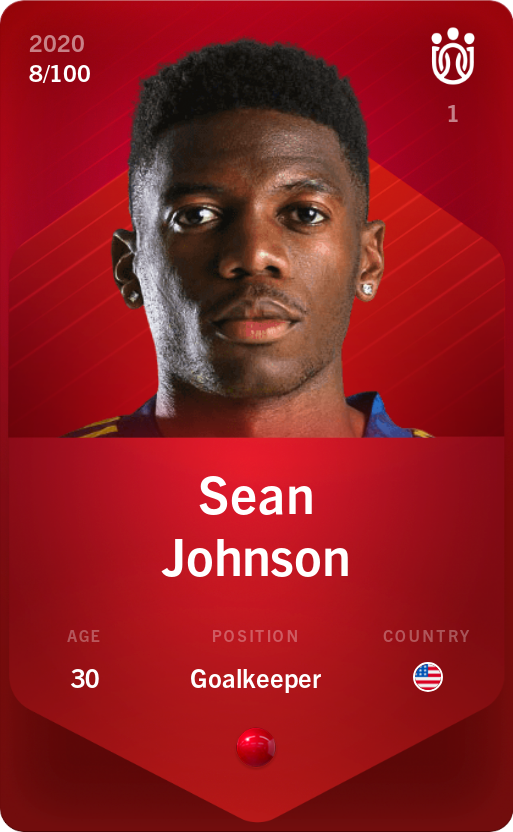 Sorare - Sorare Official - Sean Johnson 2020-21 • Rare 8/100 - NFT # 26331238066391910849250966596949078018837816723120848669312394051144488692432