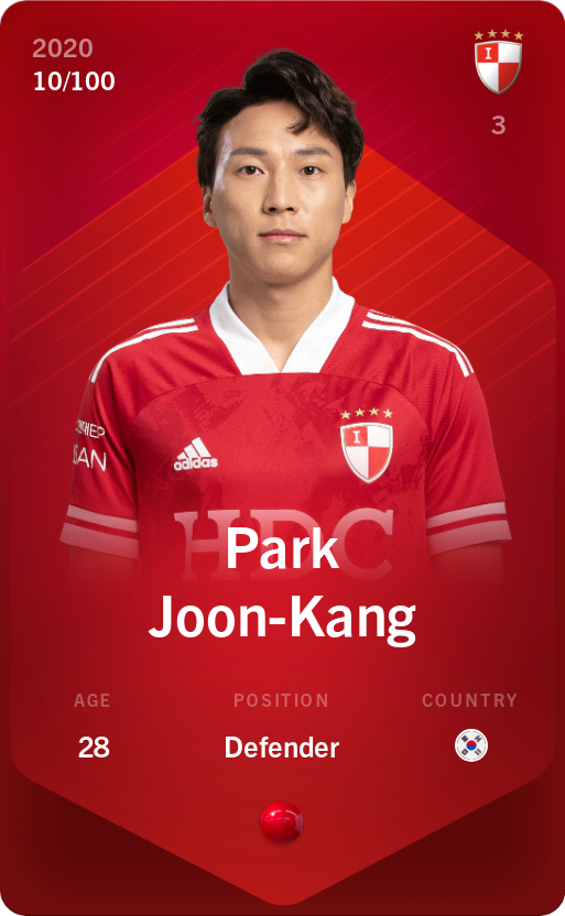 Sorare - Sorare Official - Park Joon-Kang 2020-21 • Rare 10/100 - NFT # 8459197716710465846957989855264600636451648729998164363385259084421244772692