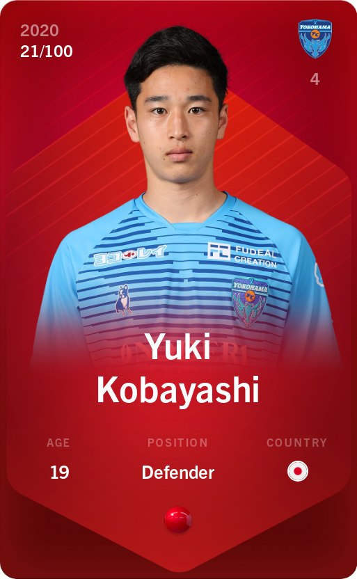 Sorare - Sorare Official - Yuki Kobayashi 2020-21 • Rare 21/100 - NFT # 76337648741770699292071737855879013848282175053354598098281756428509392595714
