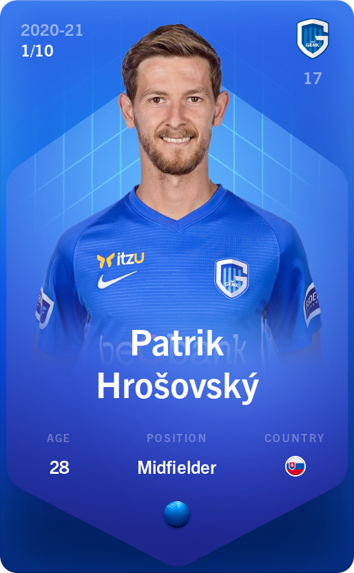 Sorare - Sorare Official - Patrik Hrošovský 2020-21 • Super Rare 1/10 - NFT # 103292198888603363907414014669637938370374809315767087423969770230897844994203