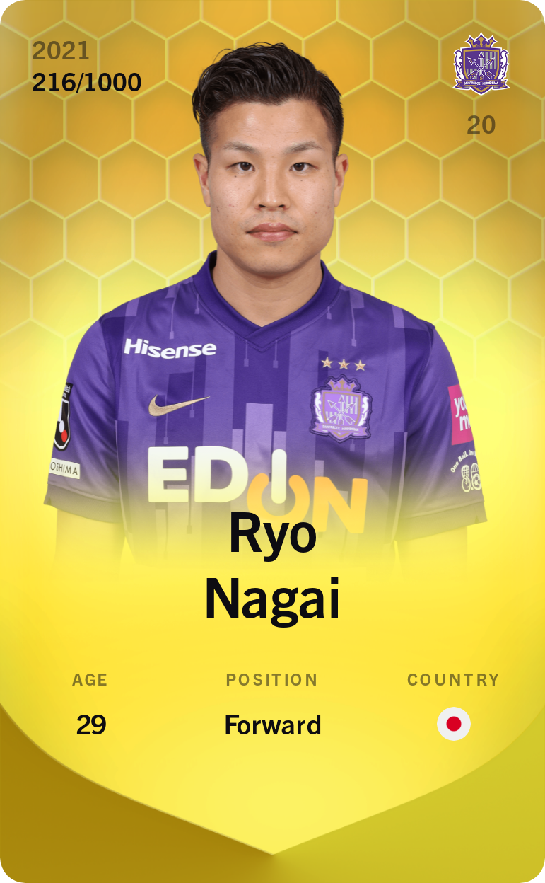Sorare - Sorare Official - Ryo Nagai 2021-22 • Limited 216/1000 - NFT # 105165433021457831104936044565221696280793110557163607832980379149960744072838