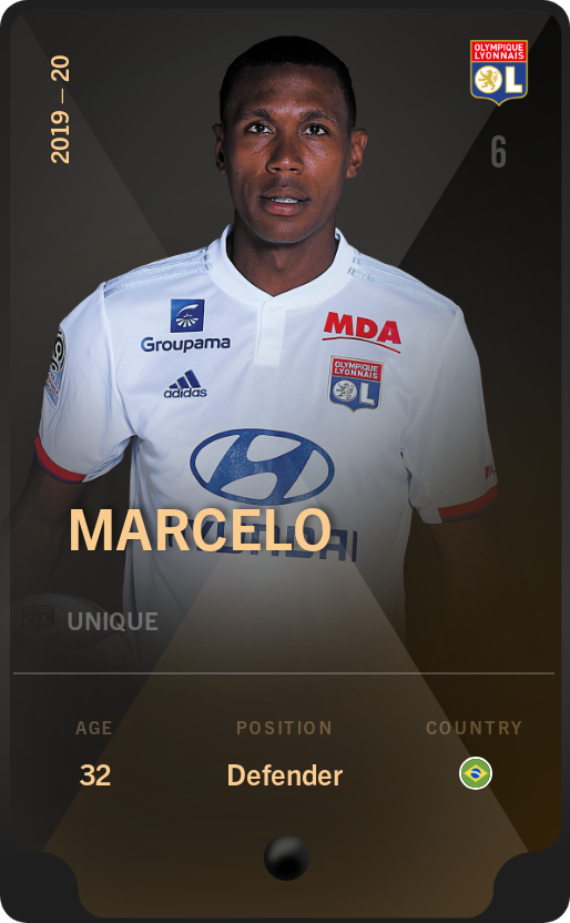 Sorare - Sorare Official - Marcelo 2019-20 • Unique - NFT # 42209594994225159271309177397534024765820394157167984647290229677524138364230