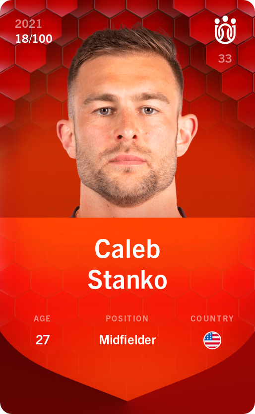 Sorare - Sorare Official - Caleb Stanko 2021-22 • Rare 18/100 - NFT # 13972463505028817332761043017413812555649837757127328878513852480083084712945