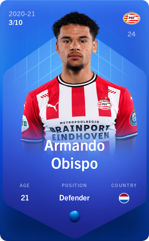 Sorare - Sorare Official - Armando Obispo 2020-21 • Super Rare 3/10 - NFT # 56830392153943838308130389555979209905124121009587665482230453498429837517089