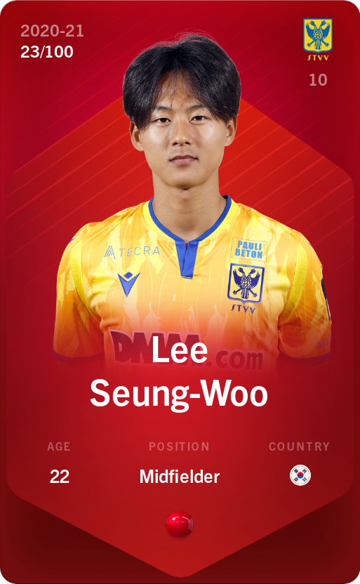 Sorare - Sorare Official - Lee Seung-Woo 2020-21 • Rare 23/100 - NFT # 12928553529347773547447902538781698305256290572688430496610483746584338038698