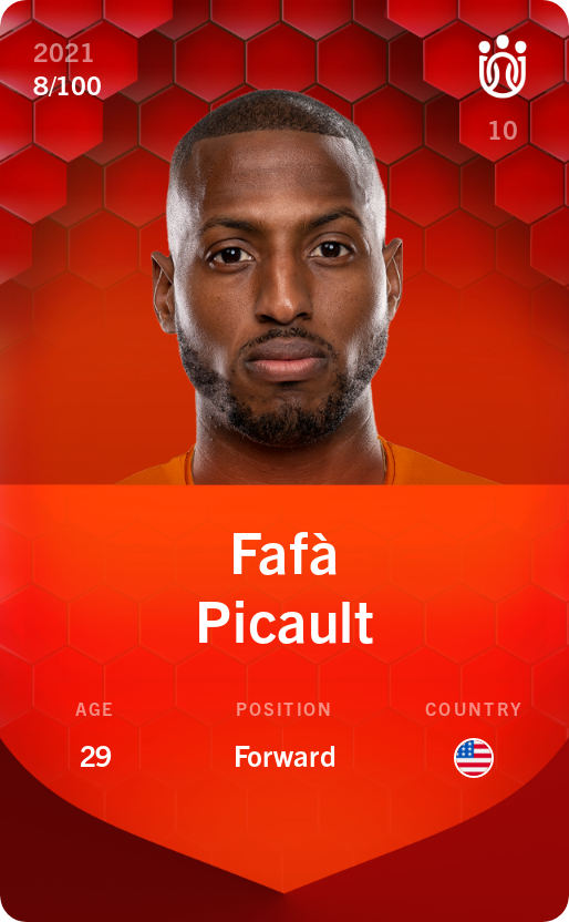 Sorare - Sorare Official - Fafà Picault 2021-22 • Rare 8/100 - NFT # 94478494678091295519573673964943464620015354965616553275926098413433309340755