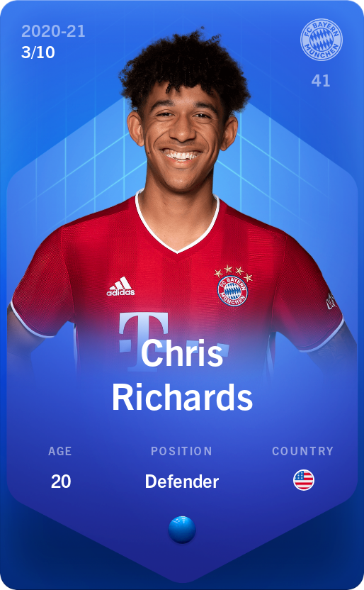Sorare - Sorare Official - Chris Richards 2020-21 • Super Rare 3/10 - NFT # 79892008431991934478351441969041814065611664415972489042552792228602371322882