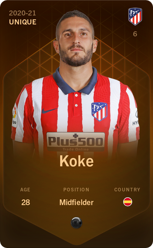 Sorare - Sorare Official - Koke 2020-21 • Unique - NFT # 19034900970433354911777240330983911410791402642203765817953388693151854732387