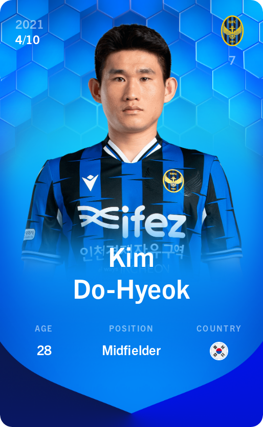 Sorare - Sorare Official - Kim Do-Hyeok 2021-22 • Super Rare 4/10 - NFT # 34317950913677931185613332778654088608911870536681412816487271769520577562330