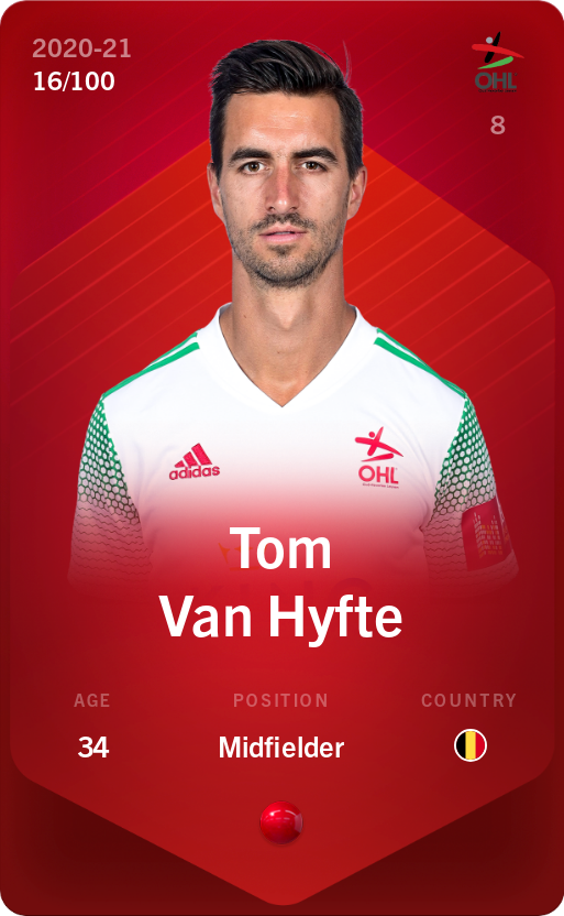 Sorare - Sorare Official - Tom Van Hyfte 2020-21 • Rare 16/100 - NFT # 54635473071828963318794811824746574711730420344904756734300862416989666320561