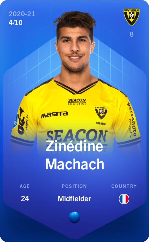 Sorare - Sorare Official - Zinédine Machach 2020-21 • Super Rare 4/10 - NFT # 51323350523274631703937402600094608140564718323303327958581935073242055874730
