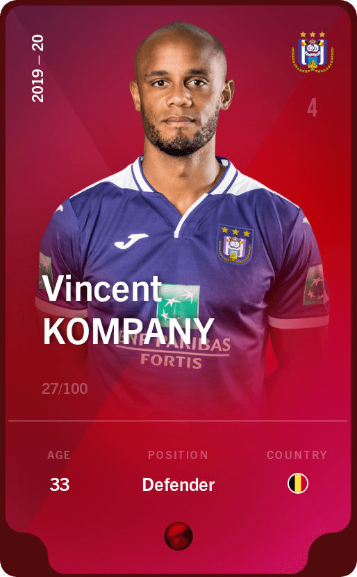 Vincent Kompany 2019-20 • Rare 27/100