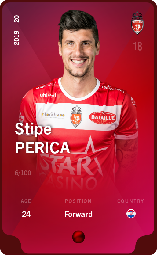 Sorare - Sorare Official - Stipe Perica 2019-20 • Rare 6/100 - NFT # 109878126166321229465273348965223733091736617723528929311544851259155059945951