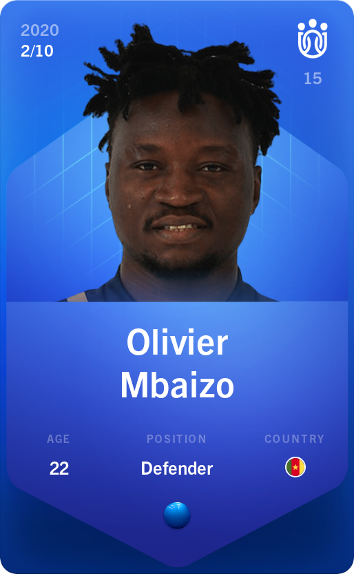 Sorare - Sorare Official - Olivier Mbaizo 2020-21 • Super Rare 2/10 - NFT # 28970463016635736206795873961988981756888889882293253951169577481627804059401