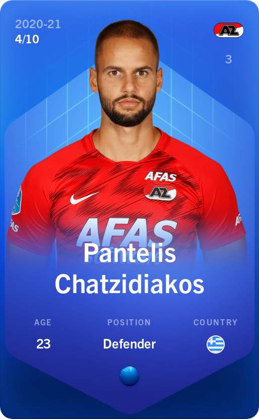 Sorare - Sorare Official - Pantelis Chatzidiakos 2020-21 • Super Rare 4/10 - NFT # 32037877347011760528065821749813232292739346030031726796201657733239403325150