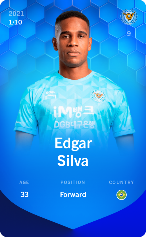 Sorare - Sorare Official - Edgar Silva 2021-22 • Super Rare 1/10 - NFT # 6912324751695257845985407813008575763517692000708219875699742761840195156118