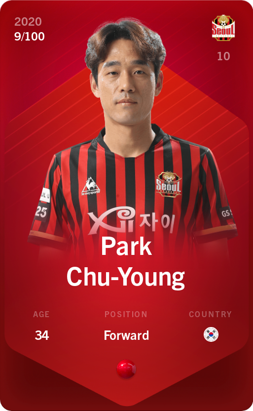 Sorare - Sorare Official - Park Chu-Young 2020-21 • Rare 9/100 - NFT # 97241131302733069032116146906027958986194929356924917294695656113146169047745