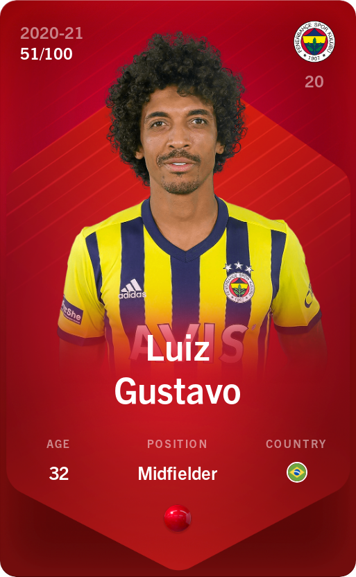 Sorare - Sorare Official - Luiz Gustavo 2020-21 • Rare 51/100 - NFT # 63906429447755019067272964205550471146279207481402625265026743008624668527323