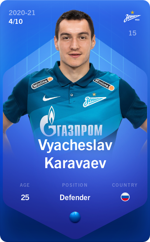 Sorare - Sorare Official - Vyacheslav Karavaev 2020-21 • Super Rare 4/10 - NFT # 108449501785154101180765430137589494489966603625528042488136992581957375614995