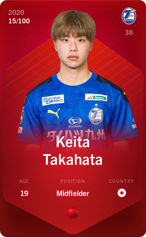 Sorare - Sorare Official - Keita Takahata 2020-21 • Rare 15/100 - NFT # 62515706492173346572388407691881656444845981346518627264611650588802281531012