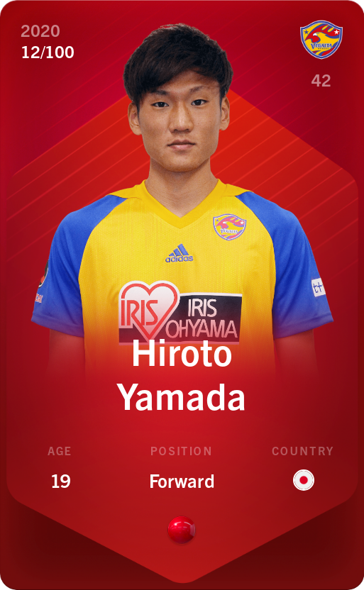 Sorare - Sorare Official - Hiroto Yamada 2020-21 • Rare 12/100 - NFT # 62416179992483823585742371610578904971934406925102845091425675813934497051160