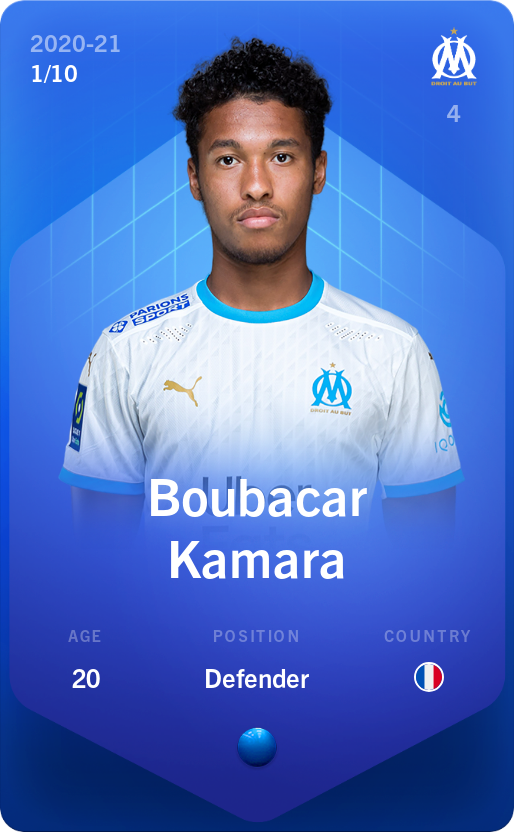 Sorare - Sorare Official - Boubacar Kamara 2020-21 • Super Rare 1/10 - NFT # 43385803947385351345113271051188314321081673412880074258733004815989440369289