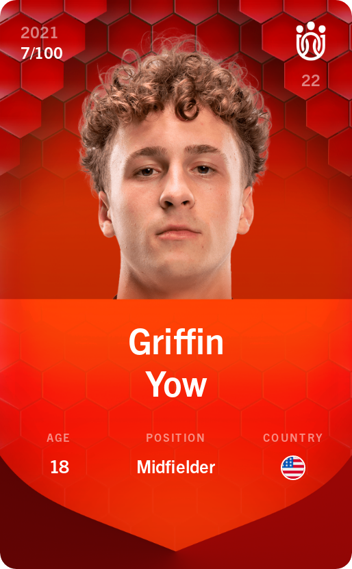 Sorare - Sorare Official - Griffin Yow 2021-22 • Rare 7/100 - NFT # 52365963376979607521610068151880146135026127229023686575866102334802870514708