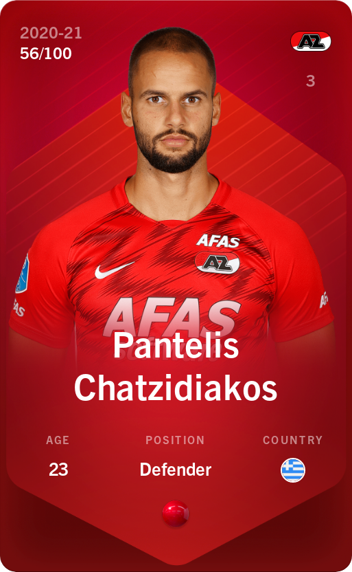 Sorare - Sorare Official - Pantelis Chatzidiakos 2020-21 • Rare 56/100 - NFT # 48559876005158656706710546150943354156412173292746623223835433951110259889681