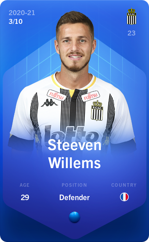 Sorare - Sorare Official - Steeven Willems 2020-21 • Super Rare 3/10 - NFT # 86554380098745922396638092640806813308807796767842643540691477802508234120500