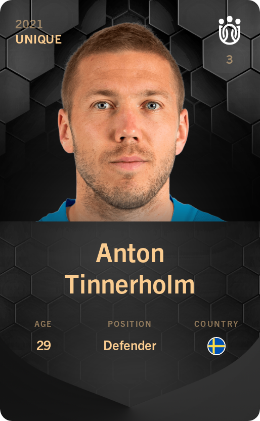 Sorare - Sorare Official - Anton Tinnerholm 2021-22 • Unique - NFT # 20929256825440105923859211947034883206193098467026885298514208841709296705301