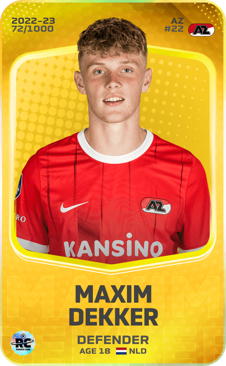 Maxim Dekker 2022-23 • Limited 72/1000