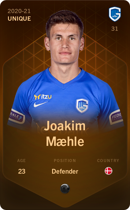 Sorare - Sorare Official - Joakim Mæhle 2020-21 • Unique - NFT # 102526127322435640654122660511107116496228051351769922044085759441258966592261