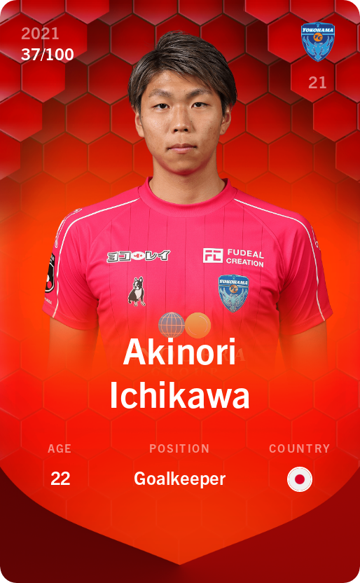 Sorare - Sorare Official - Akinori Ichikawa 2021-22 • Rare 37/100 - NFT # 59045124255974836108619740802686155690249356628464565469025607298540181026892