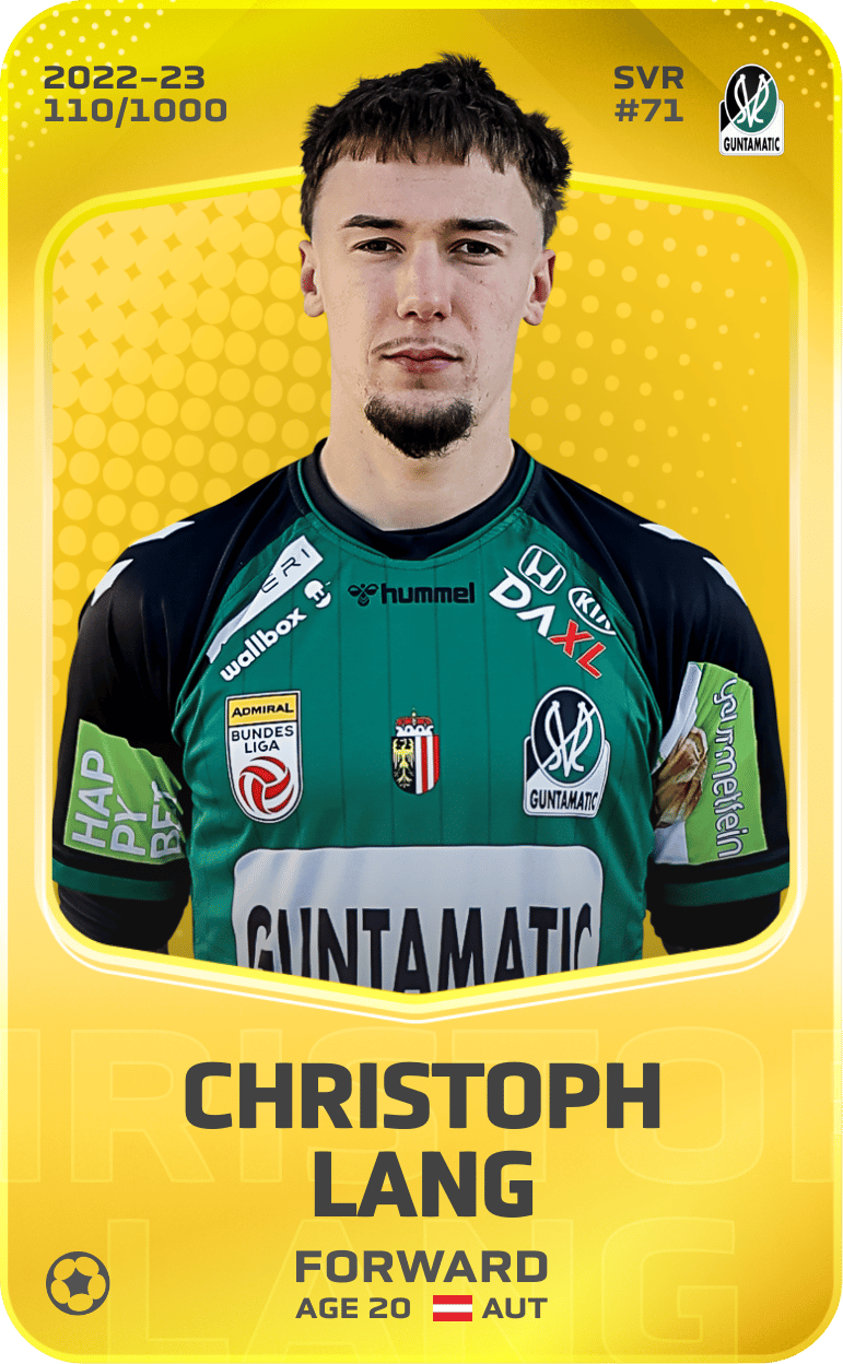Christoph Lang 2022-23 • Limited 110/1000