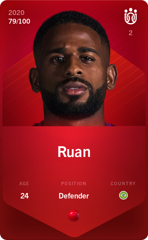 Sorare - Sorare Official - Ruan 2020-21 • Rare 79/100 - NFT # 63255926642874462147123609452382705935186608182512025987968020598058851907423