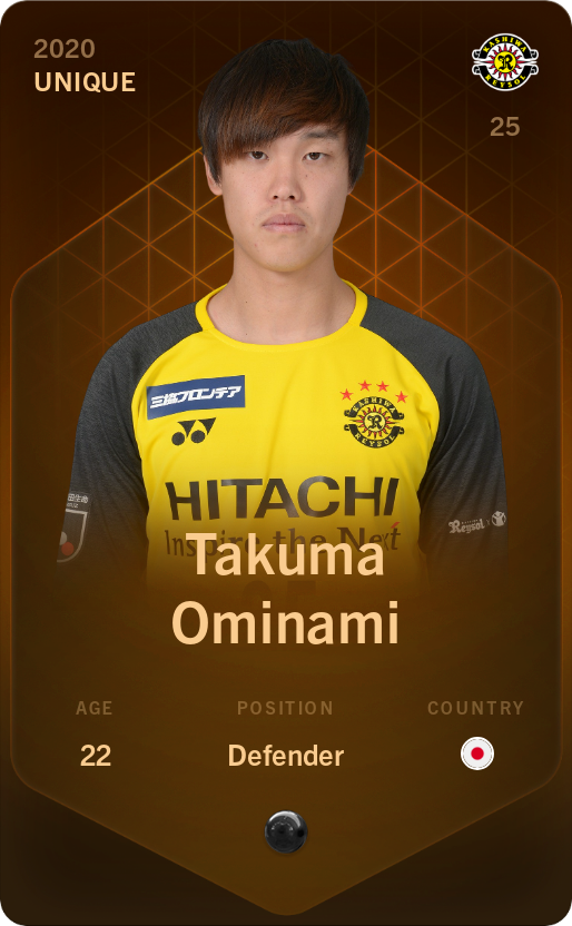 Sorare - Sorare Official - Takuma Ominami 2020-21 • Unique - NFT # 47282423570463904234284356143429839817670387312774951616189321163756083122717