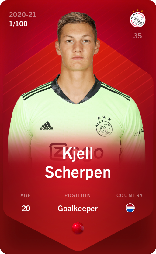 Sorare - Sorare Official - Kjell Scherpen 2020-21 • Rare 1/100 - NFT # 103523441437359564394983486496979757963290438035678057062421225388530441258897
