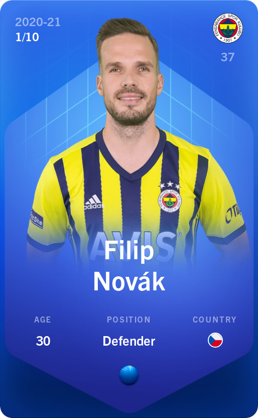 Sorare - Sorare Official - Filip Novák 2020-21 • Super Rare 1/10 - NFT # 30454497064063717506890945094768308323545212162223980902611739247059621828126