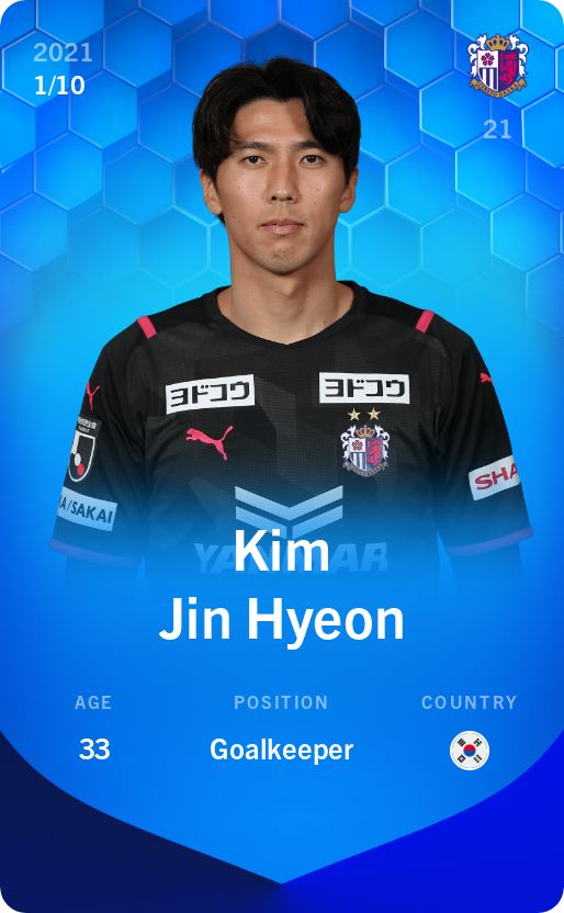 Sorare - Sorare Official - Kim Jin Hyeon 2021-22 • Super Rare 1/10 - NFT # 109934084260295265812875023979969445956004708610507972372414131404138211721819