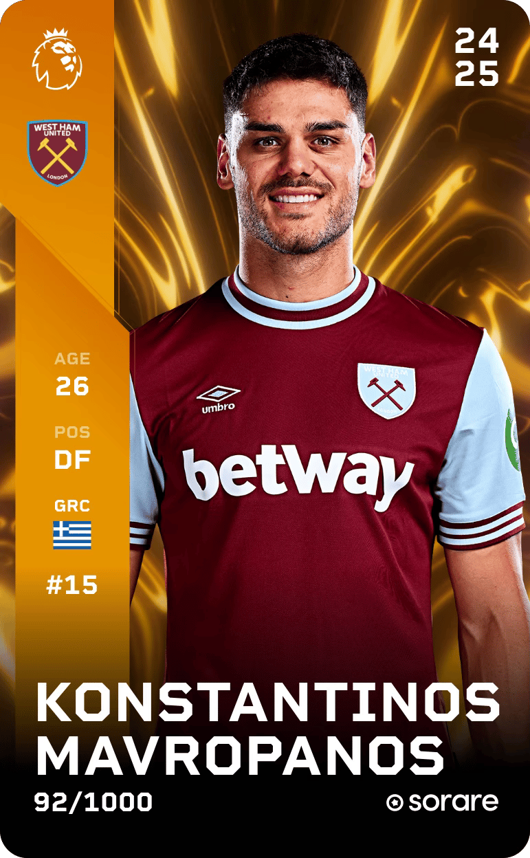Konstantinos Mavropanos 2024-25 • Limited 92/1000