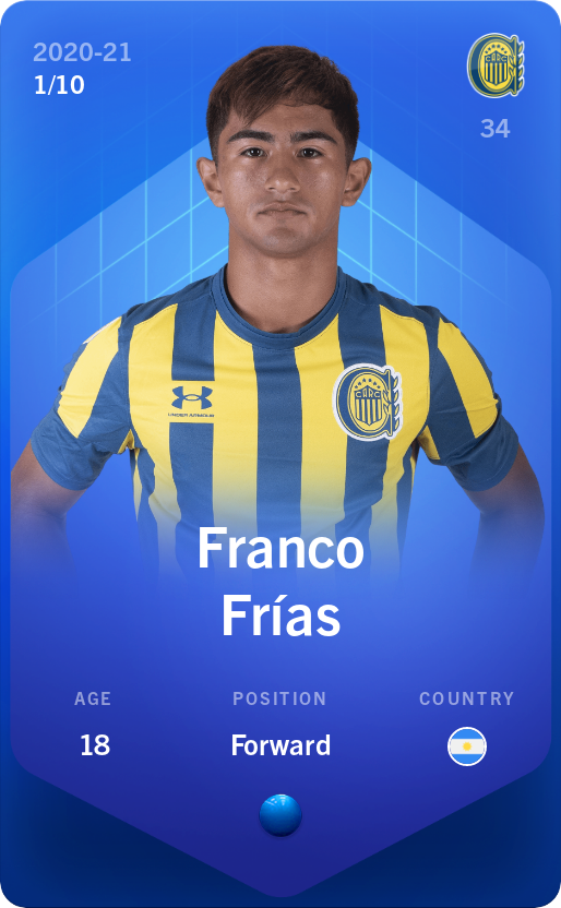 Sorare - Sorare Official - Franco Frías 2020-21 • Super Rare 1/10 - NFT # 41968043686942392995800696989616343399588025037213455304990798879564502054574