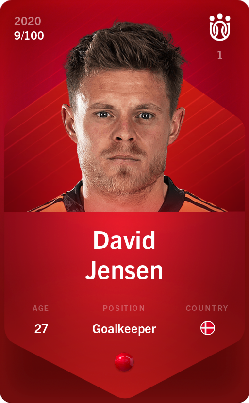 Sorare - Sorare Official - David Jensen 2020-21 • Rare 9/100 - NFT # 79858235327499850813331410070540242619508812763261110242693488311729640318657