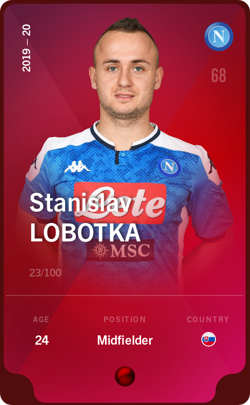 Sorare - Sorare Official - Stanislav Lobotka 2019-20 • Rare 23/100 - NFT # 41252074960826484692107623971989588237126953519623131432343838286153617934505