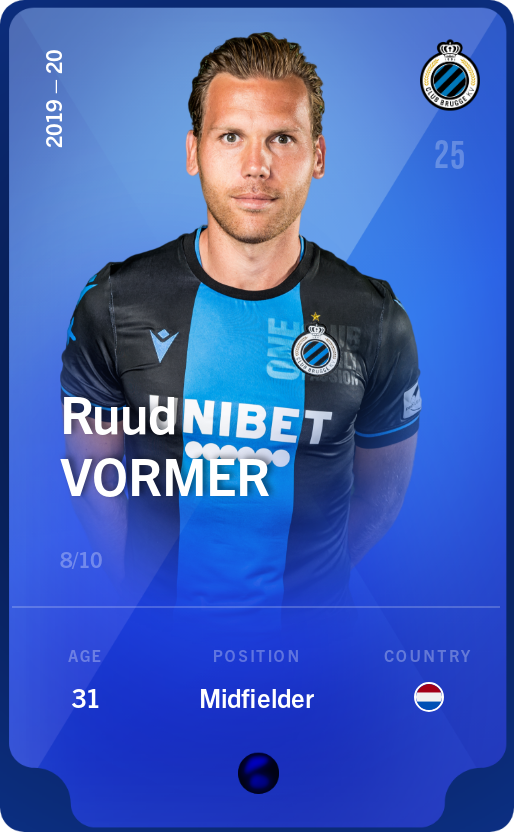 Sorare - Sorare Official - Ruud Vormer 2019-20 • Super Rare 8/10 - NFT # 91047819716141907546816046573962952451632119157072091329775157304196567328008