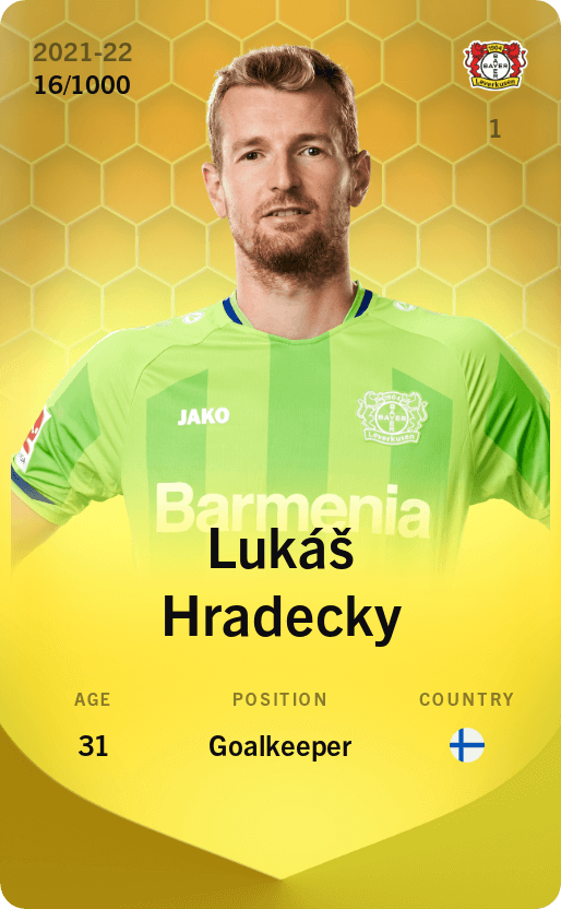 Lukáš Hradecky 2021-22 • Limited 16/1000