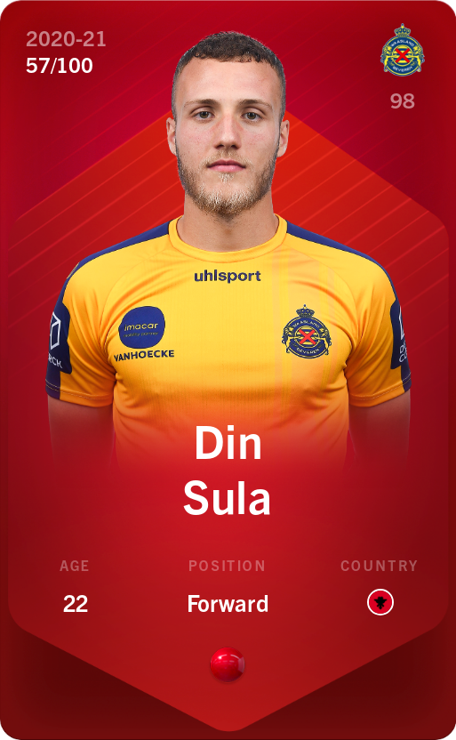 Sorare - Sorare Official - Din Sula 2020-21 • Rare 57/100 - NFT # 28980464862693485607245748648589335850594689709422100818976441771530139856289